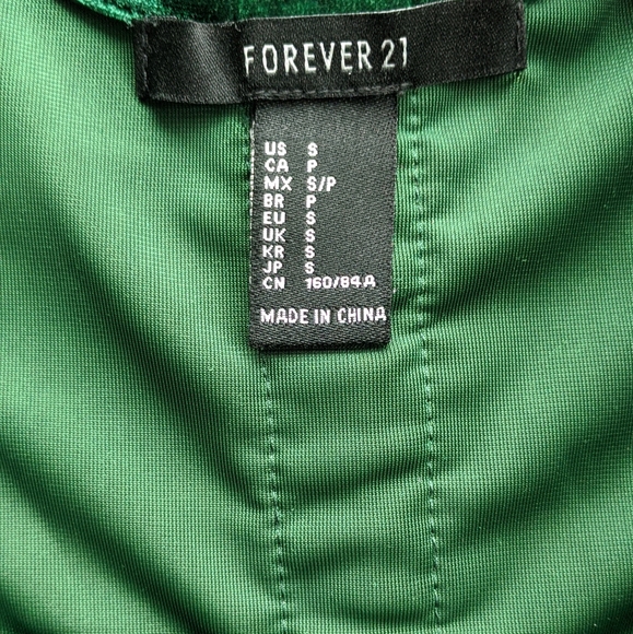 Velvet Green Mini Dress - Picture 8 of 8